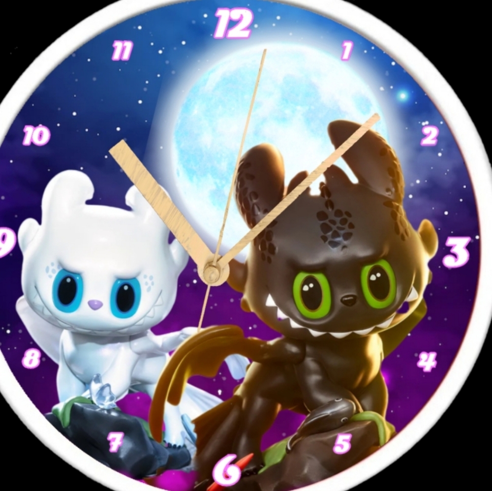 Dragon Character Wall Clock How To Train Your labubu Monster Dragon